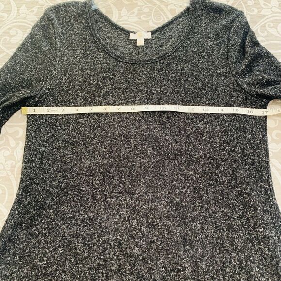 Charming Charlie Tunic Women Small Marbled Black Lace Goth Comfy Feminine Cozy - Picture 6 of 9